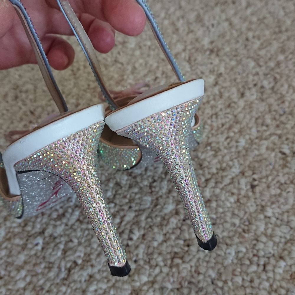 Rene Caovilla crystal embellished bow slingbacks size 36 - Picture 10 of 16